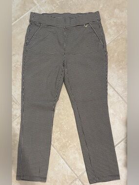 Rafaella Black and Beige Houndstooth Pants